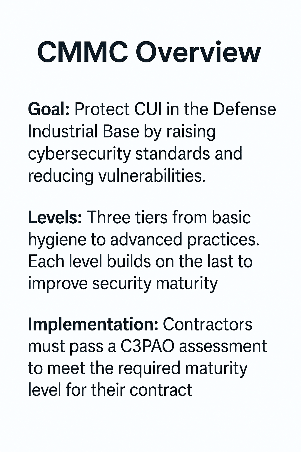 CMMC Overview