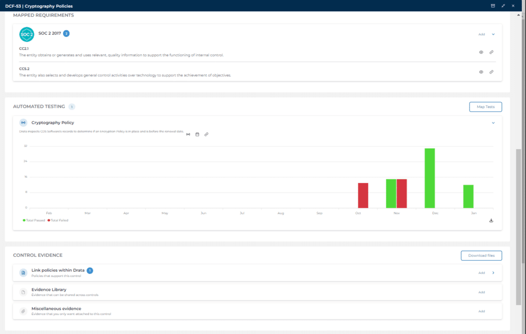 Vanta vs Drata control view