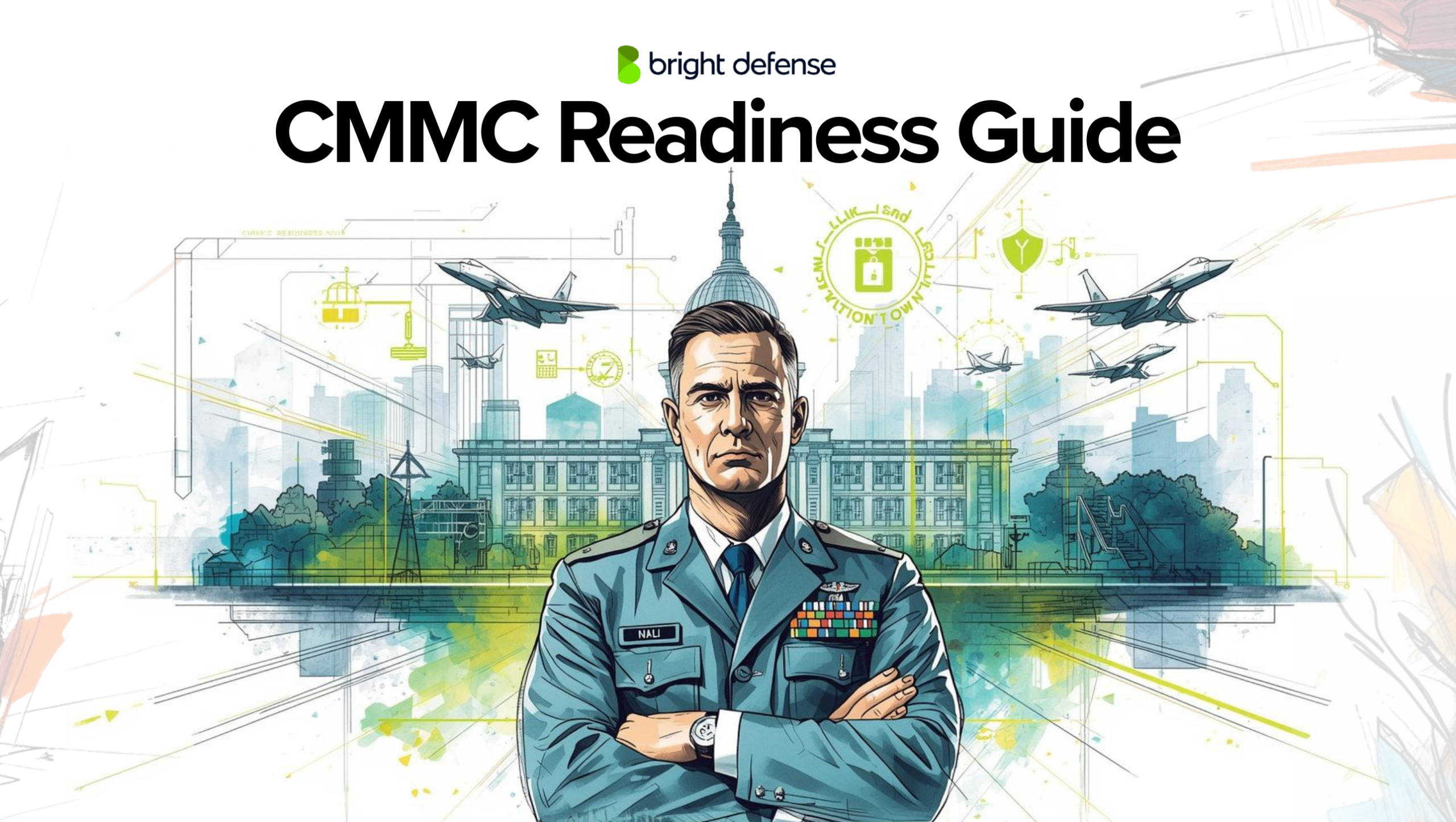 Cybersecurity leader standing before a CMMC readiness roadmap