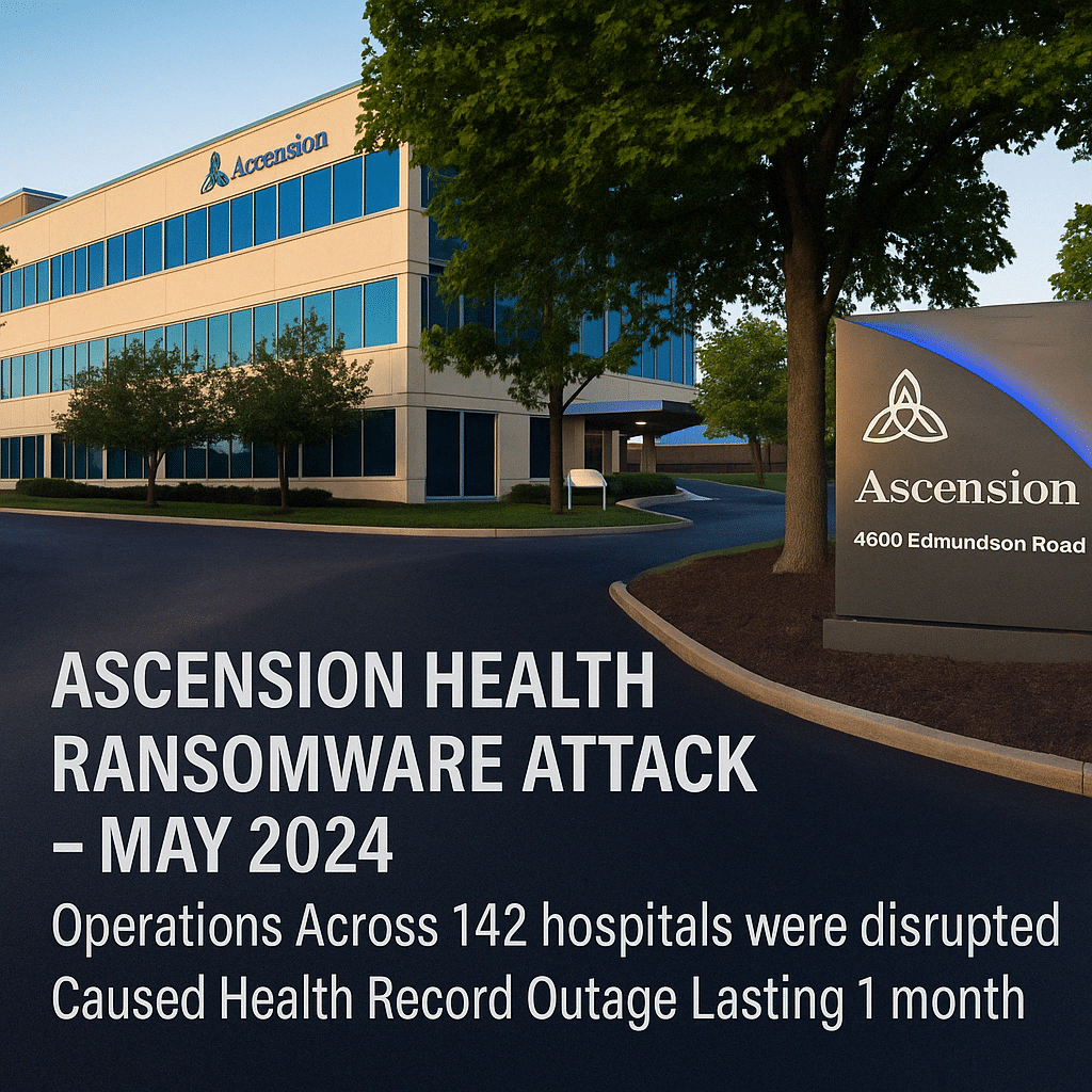 Ascension Health Ransomware Attack - May -2024