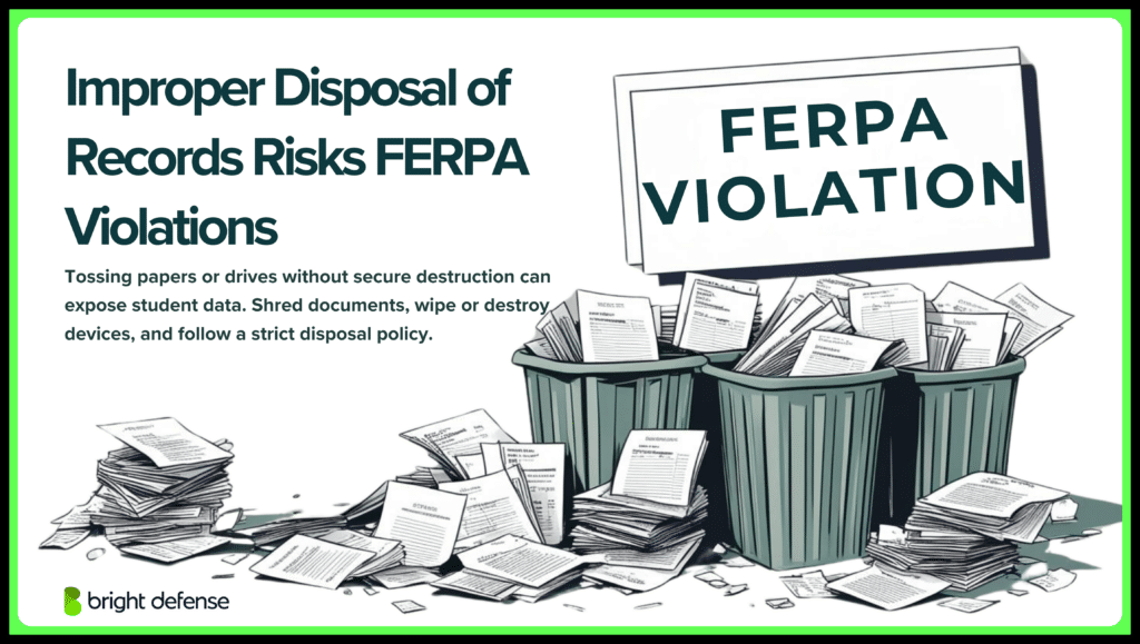 IMPROPER DISPOSAL OF STUDENT RECORDS Violates FERPA