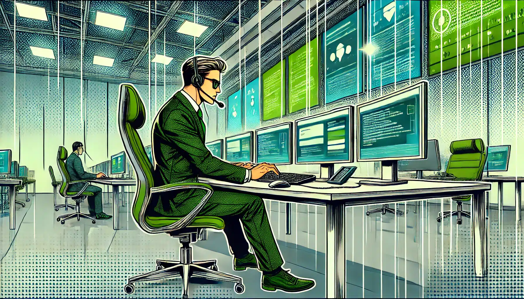 DALL·E 2025-05-22 16.32.44 - A wide-format pop-art comic book style image depicting a cybersecurity expert responding to a cyber incident in a clean and modern office. The expert DALL·E 2025-05-22 16.32.44 - A wide-format pop-art comic book style image depicting a cybersecurity expert responding to a cyber incident in a clean and modern office. The expert