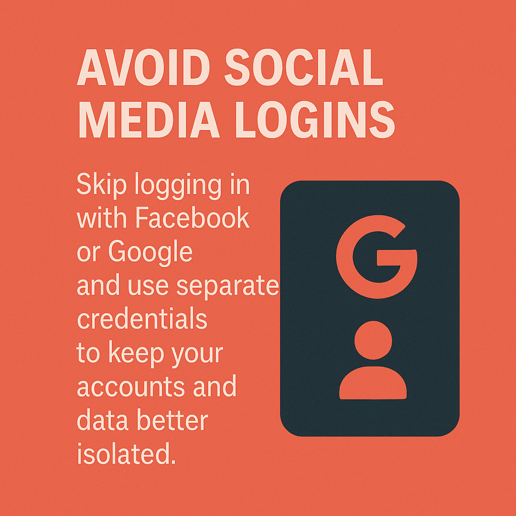 Refrain from Using Social Sign-Ons