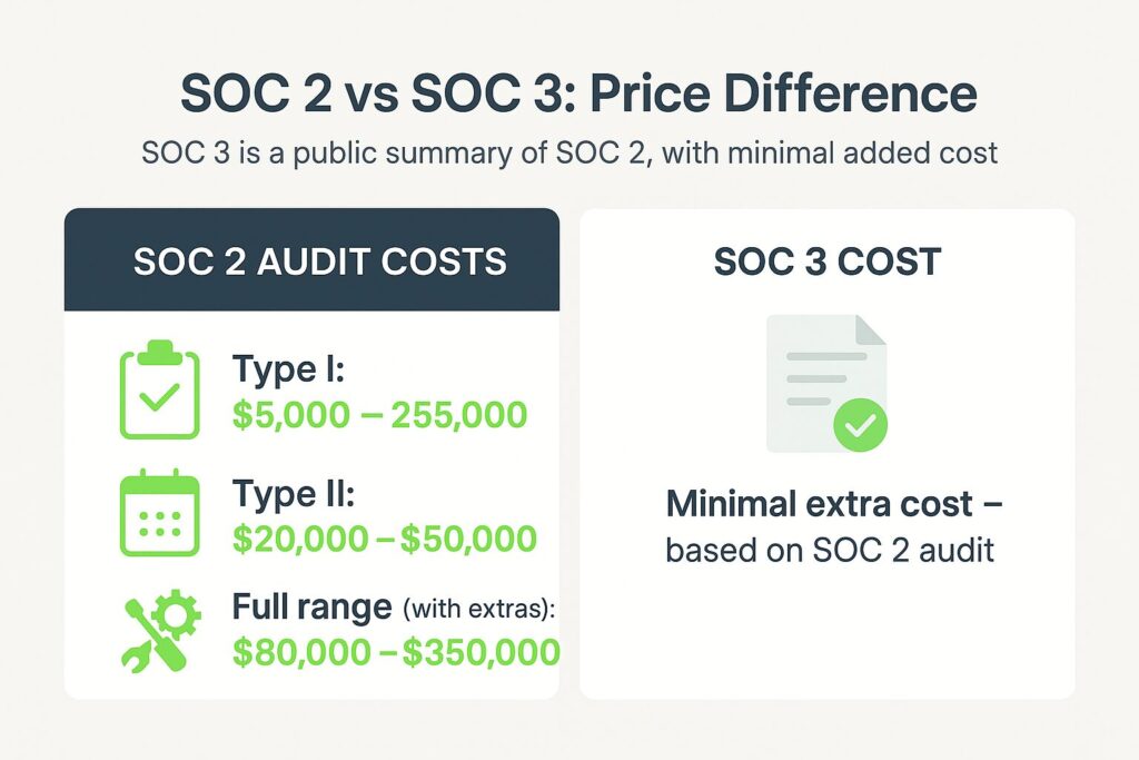 SOC 2 vs SOC 3 - Price Differences