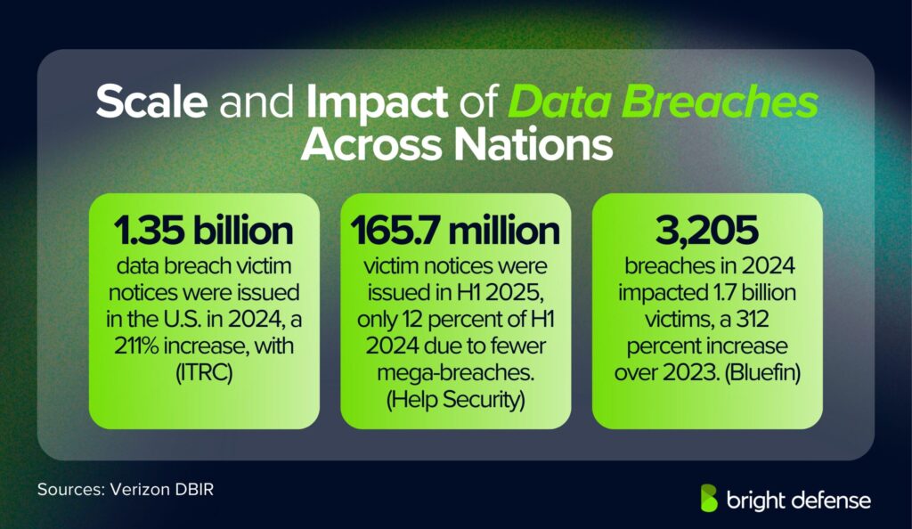 Scale and Impact of Data Breaches Across Nations