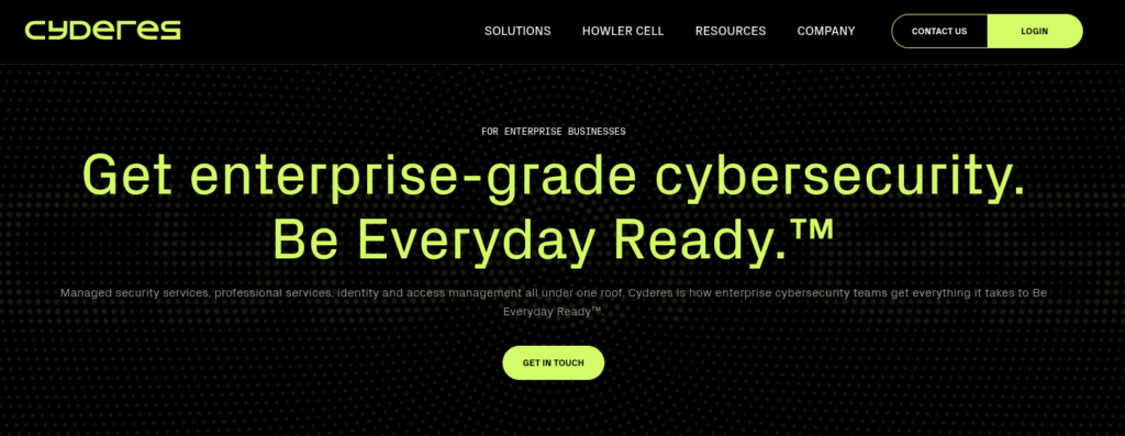 Cyderes (Fishtech + Herjavec Group) homepage