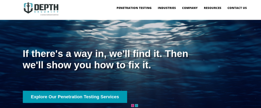 Depth Security (Konica Minolta Division) homepage