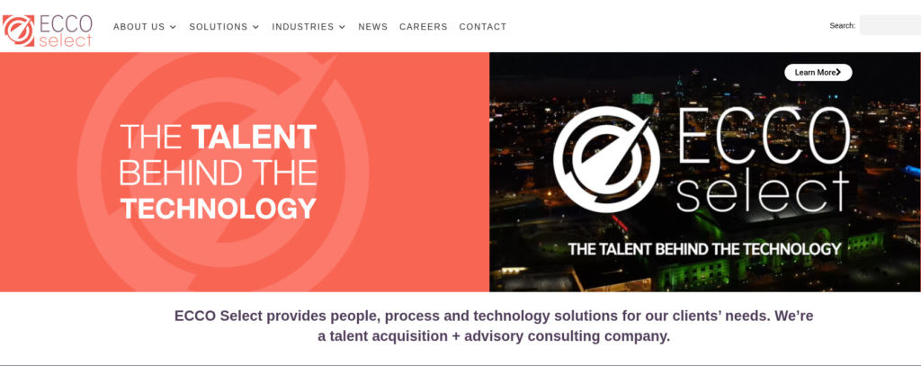 ECCO Select homepage