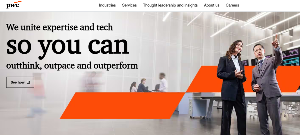 PwC homepage