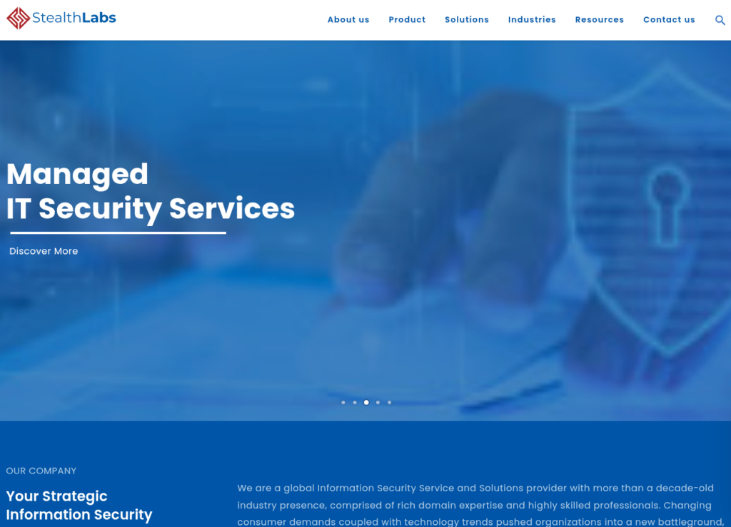 StealthLabs homepage