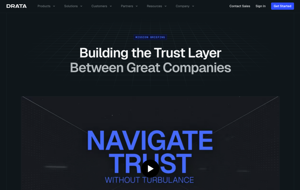 Drata Homepage Screenshot 