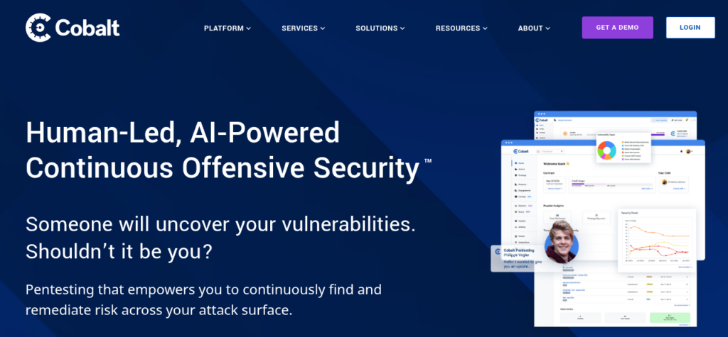 Penetration Testing Company Cobalt Homepage