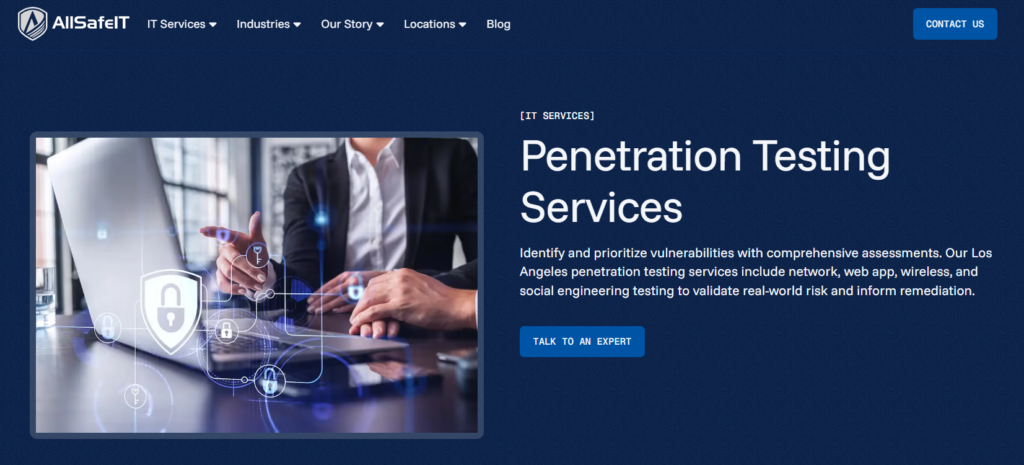 los angeles penetration testing company AllSafe IT