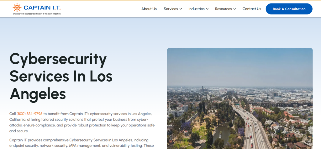 los angeles penetration testing company Captain IT