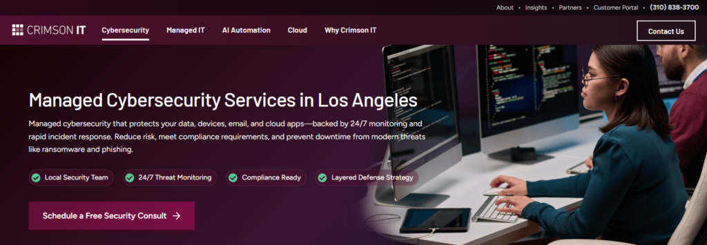 los angeles penetration testing company Crimson IT
