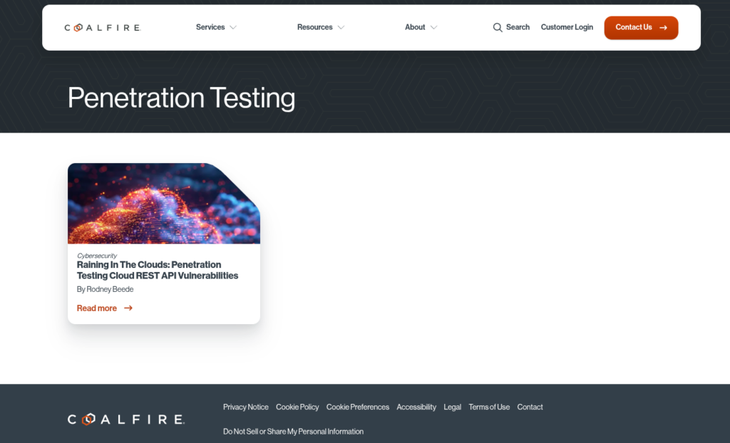 Coalfire Cloud Penetration Testing