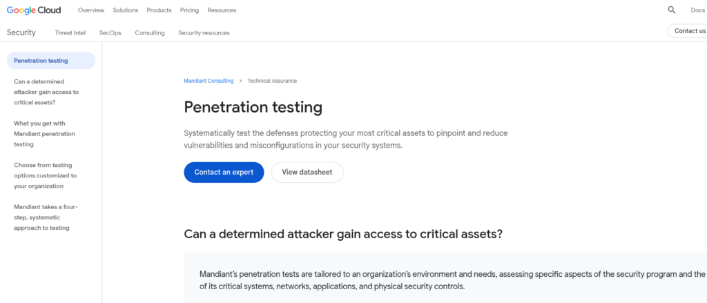 Mandiant Cloud Penetration Testing