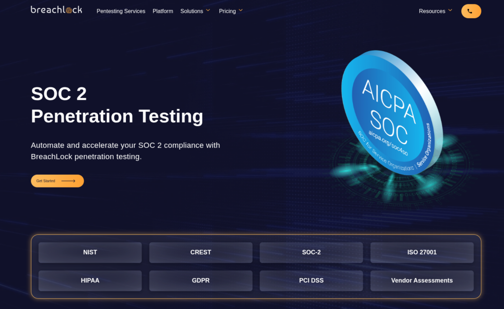 breachlock SOC 2 Penetration Testing