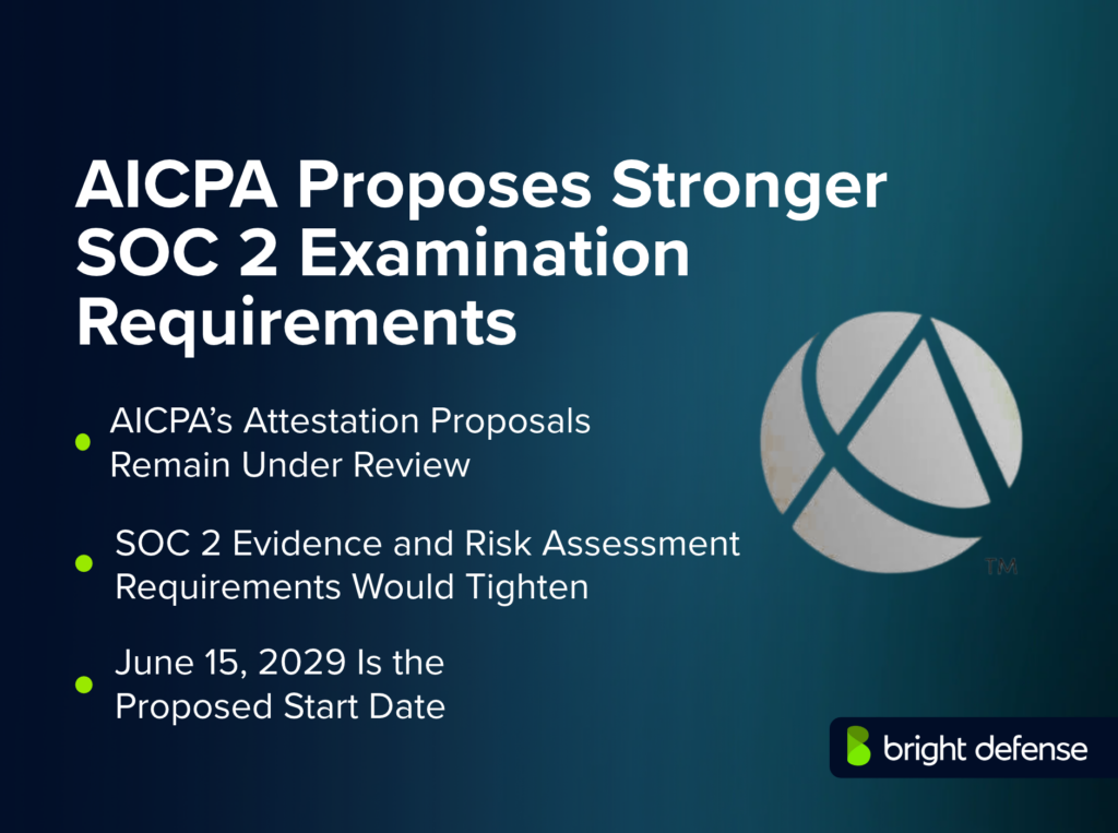 AICPA proposes stronger SOC 2 examination requirements, including tighter evidence and risk assessment expectations, with a proposed effective date of June 15, 2029.