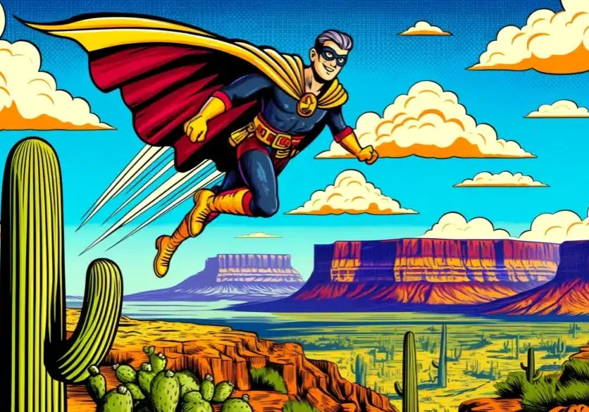 Superhero over Arizona
